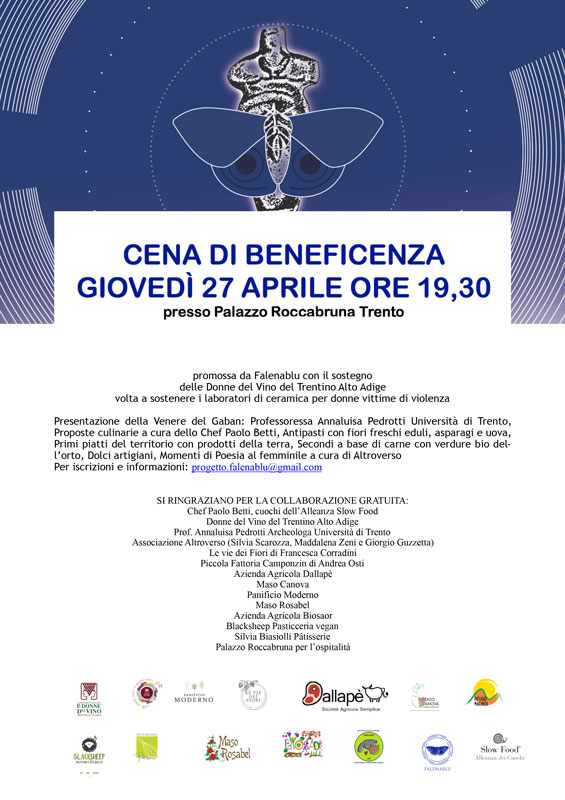 Locandina Cena di Beneficenza - Falena Blu